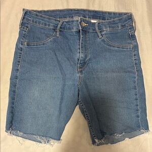 Blue Denim jeans Ripped style Shorts - Size 31